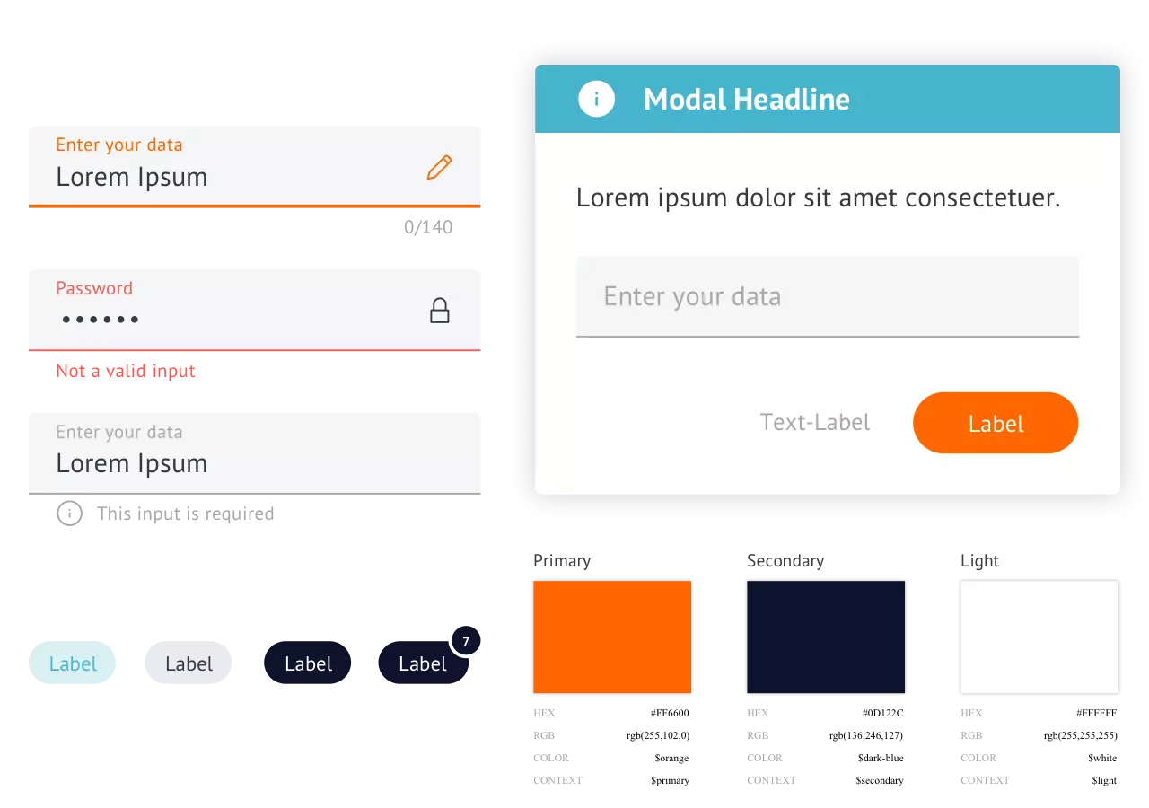 Osram Lightelligence design system components 2